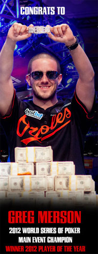 2012 Dünya Poker Şampiyonu Greg Merson oldu!